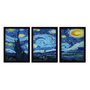 Wallity Cuadro Decorativo Enmarcado de Vincent van Gogh (3 Piezas)